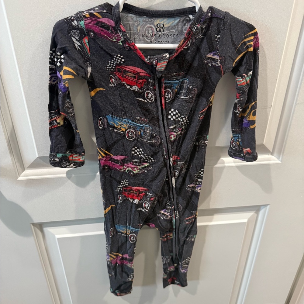 Kids One Piece - Black with Colorful Cars